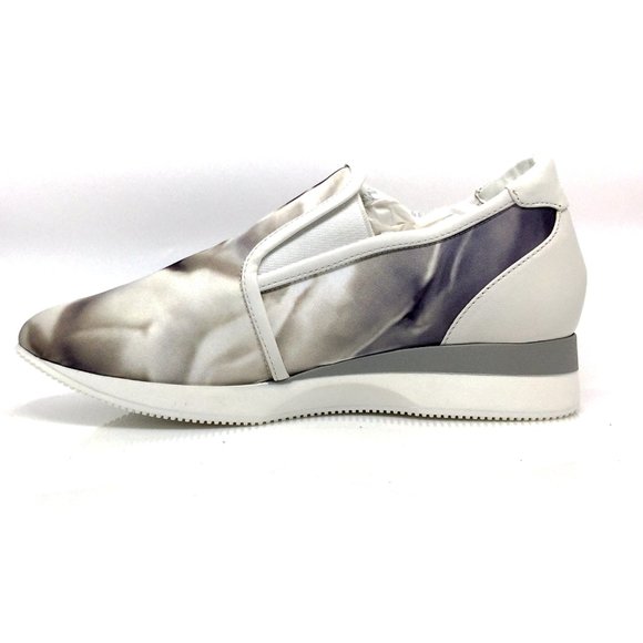 NEW MAX MARA MM 30 Neutro Gray Floral Sneakers - Picture 9 of 14